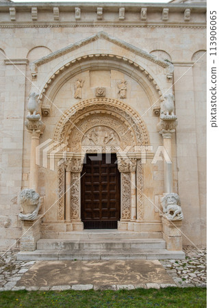 Old romanesque monastery San Leonardo di Siponto near Manfredonia, Gargano peninsula in Italy Old romanesque monastery San Leonardo di Siponto near Manfredonia, Gargano peninsula in Italy 113906065
