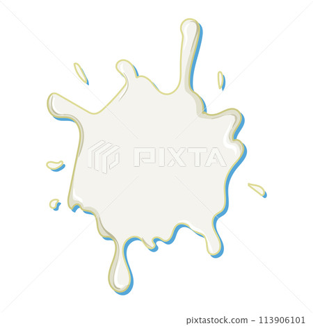 liquid milk splash cartoon vector illustration 113906101