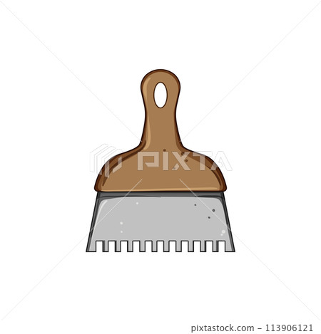 flooring notched trowel cartoon vector illustration 113906121