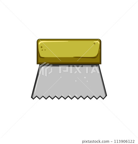 construction notched trowel cartoon vector illustration 113906122