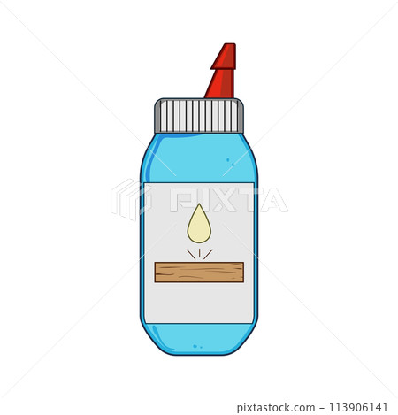 join wood glue cartoon vector illustration 113906141