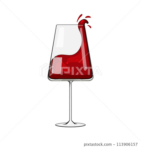 crystal wine glass cartoon vector illustration crystal wine glass cartoon vector illustration 113906157