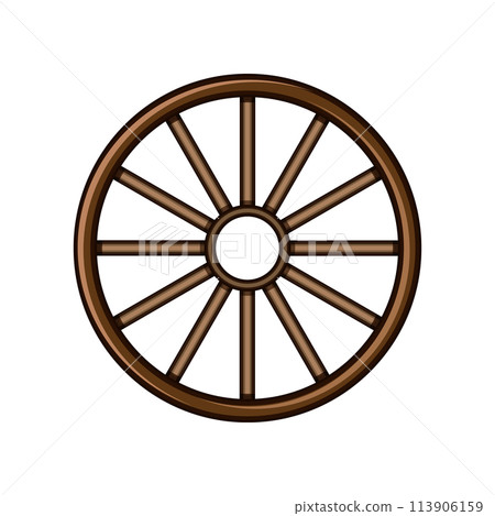 spinning wheel ancient cartoon vector illustration spinning wheel ancient cartoon vector illustration 113906159