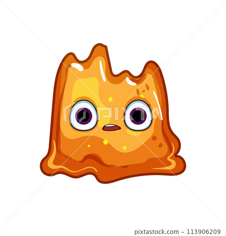 colorful slime character cartoon vector illustration 113906209