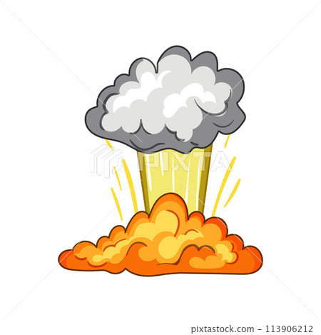 blast explosion effect cartoon vector illustration 113906212