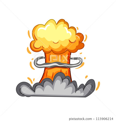 detonation explosion effect cartoon vector illustration 113906214