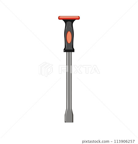 mason brick chisel cartoon vector illustration 113906257
