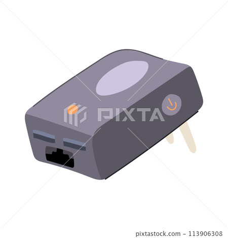connectivity travel router cartoon vector illustration 113906308