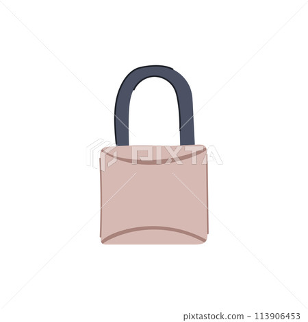 backpack travel lock cartoon vector illustration 113906453