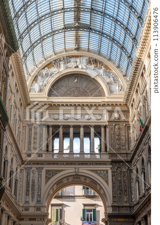 Gallery Umberto I in Naples, built in the Art Nouveau design, Italy 113906476
