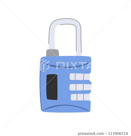 suitcase travel lock cartoon vector illustration 113906519