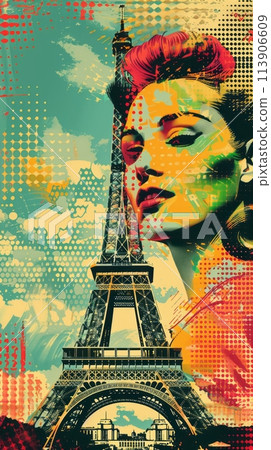 Pop art design, halftone and retro style, travel concept 113906609