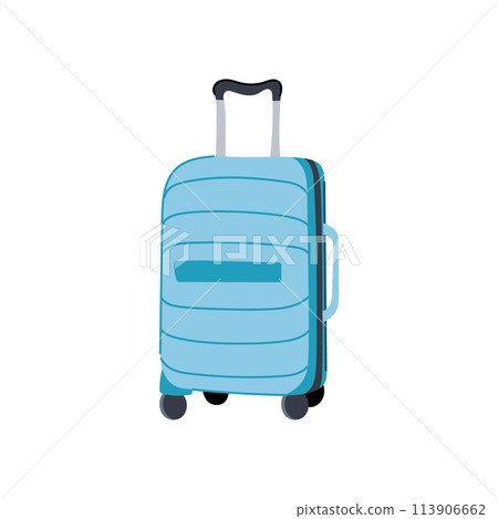 carry suitcase cartoon vector illustration 113906662