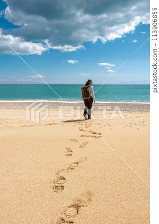 Hiking the famous Nature Trail from Mergoli to Vignanotica, Gargano Peninsula in Italy 113906855
