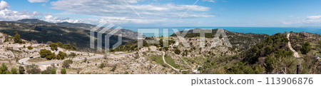 Beautiful mountain landscape in Manfredonia on the Gargano Peninsula, Southern Italy 113906876