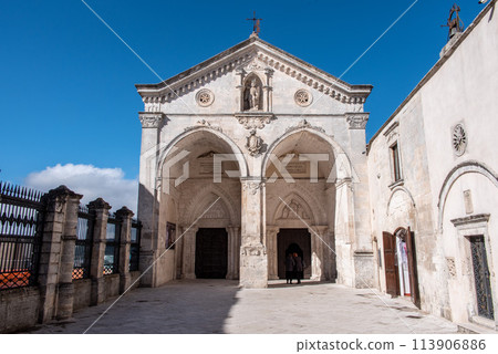 Famous Archangel Michael pilgrimage church in Monte Sant'Angelo, Gargano peninsula in Southern Italy 113906886