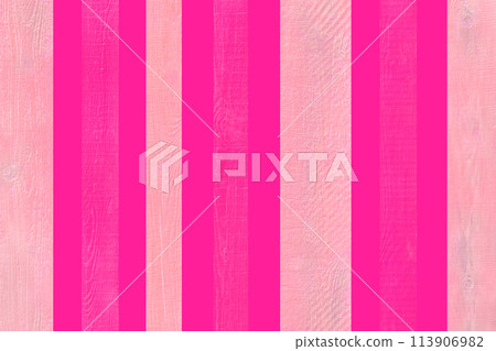 Pink soft color wooden fence boards stripe vertical lines white background isolated wood 113906982