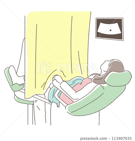 一名婦女接受體檢的插圖。 113907035