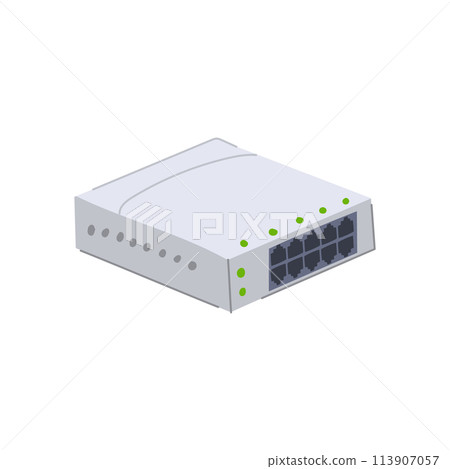 connectivity network switch cartoon vector illustration 113907057