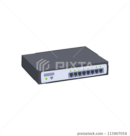 data network switch cartoon vector illustration 113907058