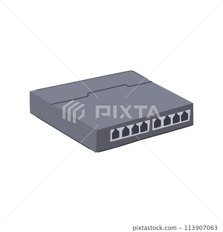 ethernet network switch cartoon vector illustration ethernet network switch cartoon vector illustration 113907063