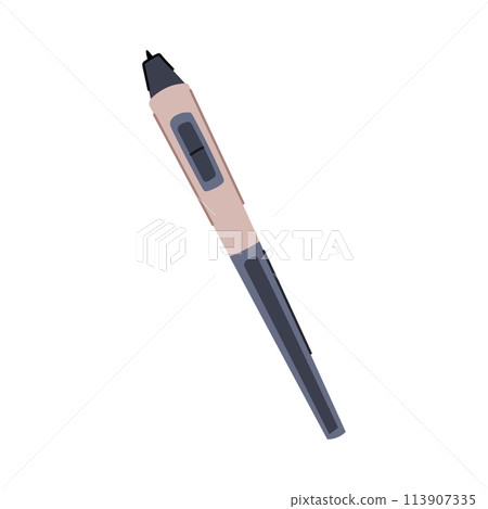 sketching digital pen cartoon vector illustration 113907335