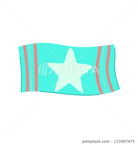 sand beach towel cartoon vector illustration sand beach towel cartoon vector illustration 113907475