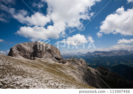 Sass de Putia top view, dolomites landscape 113907498
