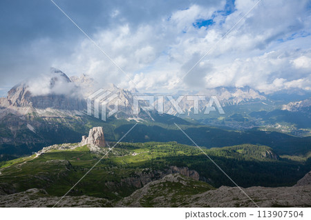 Five Towers peaks view, Italian dolomites 113907504