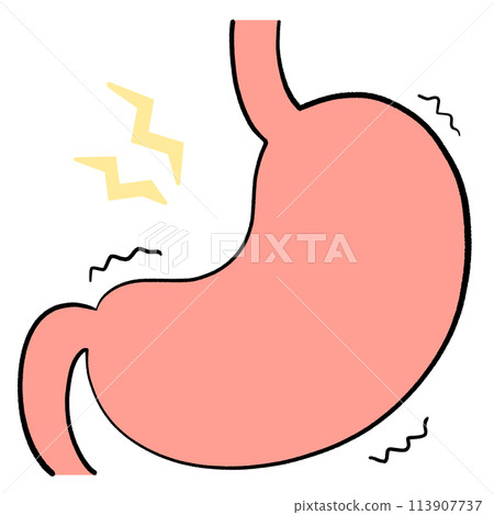 Illustration of stomach cramps 113907737