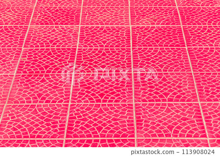 Red pink paving slabs floor abstract pattern city street surface stone texture background tile mosaic pavement Red pink paving slabs floor abstract pattern city street surface stone texture background tile mosaic pavement 113908024