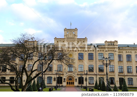 Kyiv, Ukraine - March 14, 2024. Park of National Technical University of Igor Sikorsky Polytechnic Institute in Kyiv, Ukraine 113908079