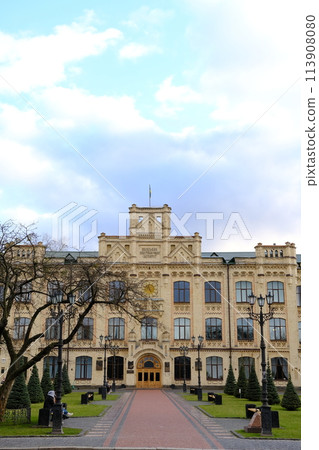 Kyiv, Ukraine - March 14, 2024. Park of National Technical University of Igor Sikorsky Polytechnic Institute in Kyiv, Ukraine Kyiv, Ukraine - March 14, 2024. Park of National Technical University of Igor Sikorsky Polytechnic Institute in Kyiv, Ukraine 113908080