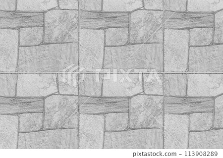 Gray color stone mosaic texture abstract rough solid pattern wall texture background floor tile 113908289
