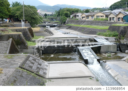 Beppu City Haruki Bridge and Haruki River Beppu City Haruki Bridge and Haruki River 113908954