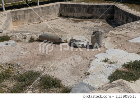 Fragmented Columns at Kourion Archaeological Site 113909515