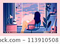 Gradient lo-fi illustrations 113910508