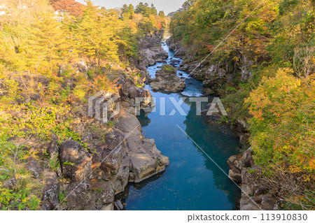 "Iwate Prefecture" Genbikei Gorge and Ichinoseki City dyed in autumn colors "Iwate Prefecture" Genbikei Gorge and Ichinoseki City dyed in autumn colors 113910830