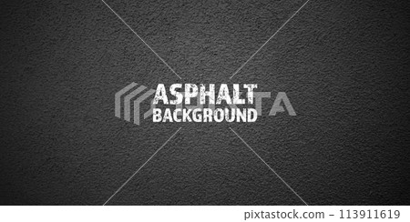 Asphalt road texture, concrete highway surface. Pattern with grainy structure, grunge stone background. Vector illustration 113911619