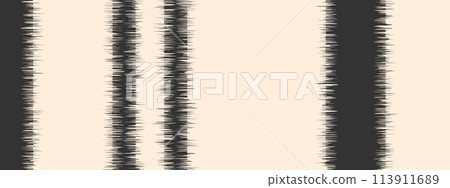 Striped watercolored background. Ikat or tie dye print. Batik textile texture with ombre effect. Modern knitted scarf, plaid or carpet pattern with abstract boho motif. Vector illustration 113911689