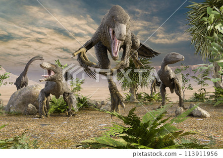 達科塔盜龍尋找獵物 113911956