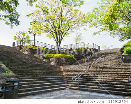 Suburban residential area, fresh green park Suburban residential area, fresh green park 113912764