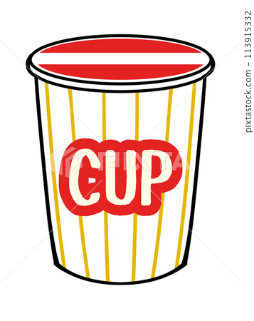 簡單杯麵插畫素材 簡單杯麵插畫素材 113915332