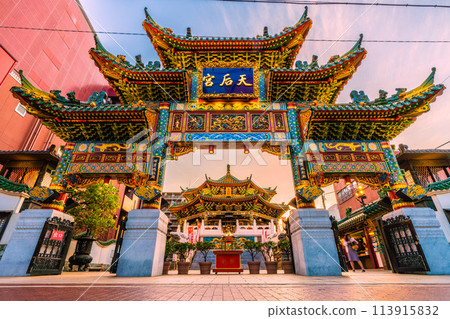 Yokohama cityscape in Japan, overlooking Yokohama Chinatown, Yokohama Mazu Temple, etc. = 14th Yokohama cityscape in Japan, overlooking Yokohama Chinatown, Yokohama Mazu Temple, etc. = 14th 113915832