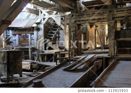 Rusted machinery in Ghost town of Bodie California 113915933