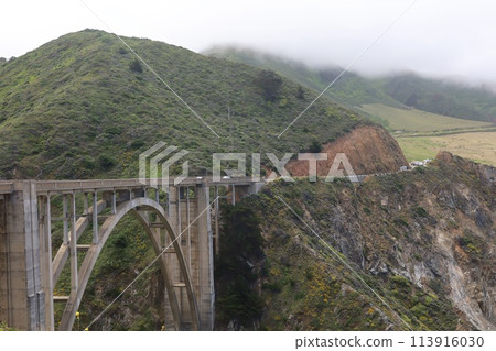 Bixby bridge along Big Sur coast California 113916030