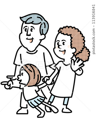 幸福的家庭插畫 幸福的家庭插畫 113916841