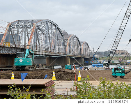 Keisei Main Line Arakawa Bridge Replacement Work 2024 Keisei Main Line Arakawa Bridge Replacement Work 2024 113916874