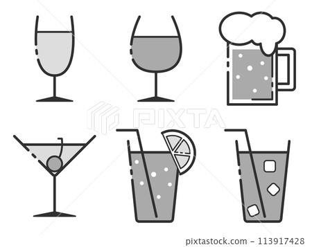 Drink Icon 01-Monotone Drink Icon 01-Monotone 113917428