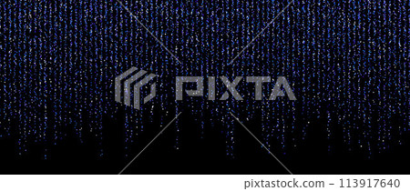 Blue confetti garland on dark background. Falling gold glitter and sparkle wallpaper. Blue and purple shining dots repeating pattern. Magic dust sparkling decoration for Christmas. Vector backdrop Blue confetti garland on dark background. Falling gold glitter and sparkle wallpaper. Blue and purple shining dots repeating pattern. Magic dust sparkling decoration for Christmas. Vector backdrop 113917640